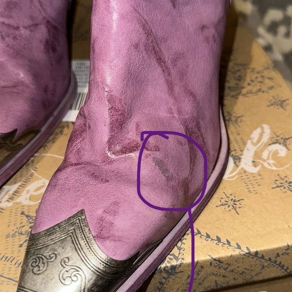 Brayden Western Boots 👢 in lilac 😍 Free People New 🆕 & Never Worn - Picture 9 of 17
